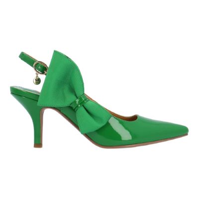 ROWIN-GREEN PATENT/GROSGRAIN| J Renee