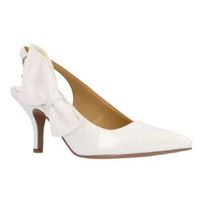 ROWIN-WHITE PATENT/GROSGRAIN| J Renee