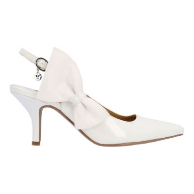 ROWIN-WHITE PATENT/GROSGRAIN| J Renee