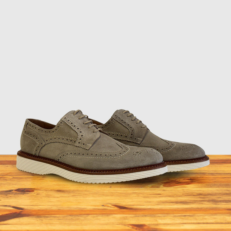 Calzoleria Toscana Ronta Velour Suede Wingtip Derby | Toscana