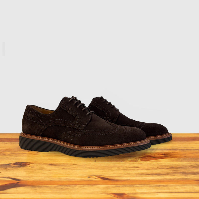 Calzoleria Toscana Ronta Velour Suede Wingtip Derby | Toscana