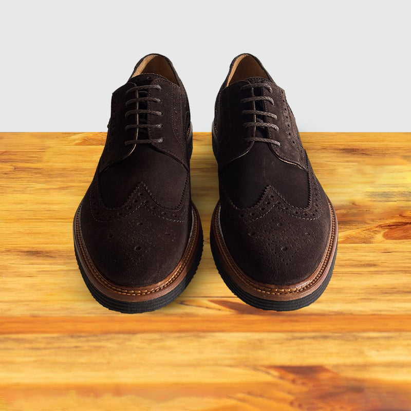 Calzoleria Toscana Ronta Velour Suede Wingtip Derby | Toscana