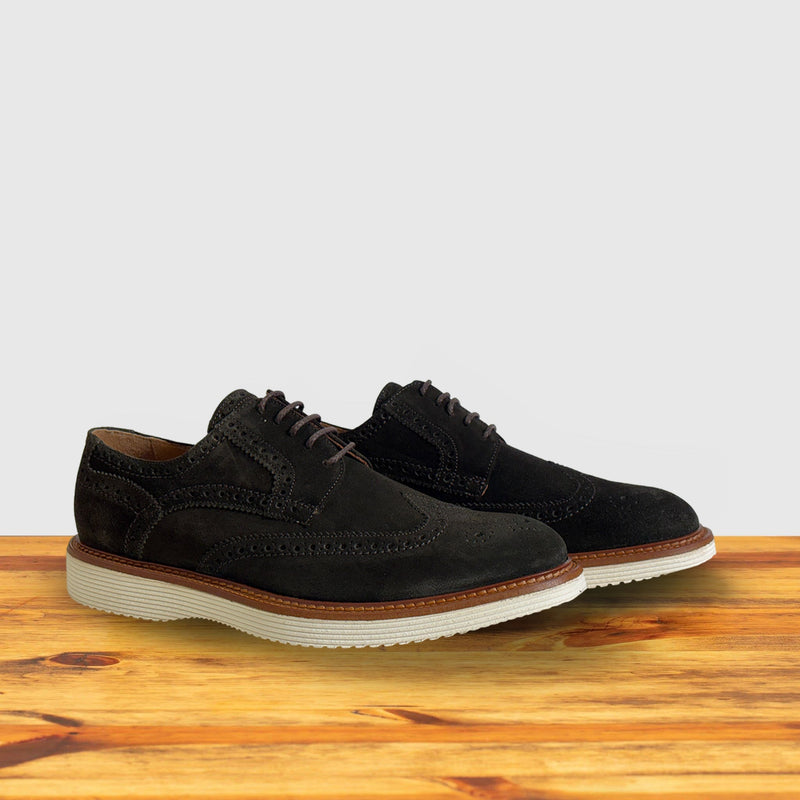 Calzoleria Toscana Ronta Velour Suede Wingtip Derby | Toscana