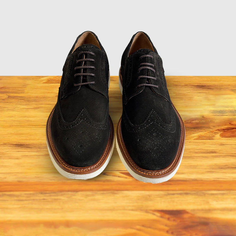 Calzoleria Toscana Ronta Velour Suede Wingtip Derby | Toscana