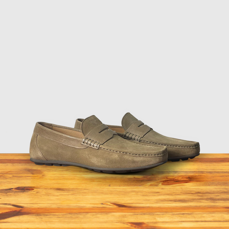 Calzoleria Toscana Zula Velour Suede/Leather Penny Loafer | Toscana