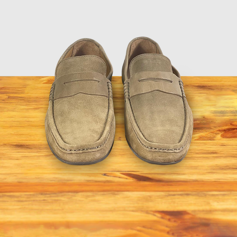 Calzoleria Toscana Zula Velour Suede/Leather Penny Loafer | Toscana