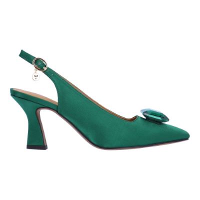 SASKIA- EMERALD GREEN SATIN| J Renee