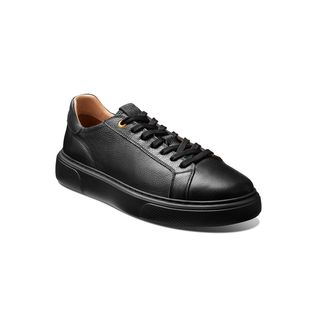 MEN'S SUNSET SNEAKER 2.0-Black Leather on Black Sole | Samuel Hubbard