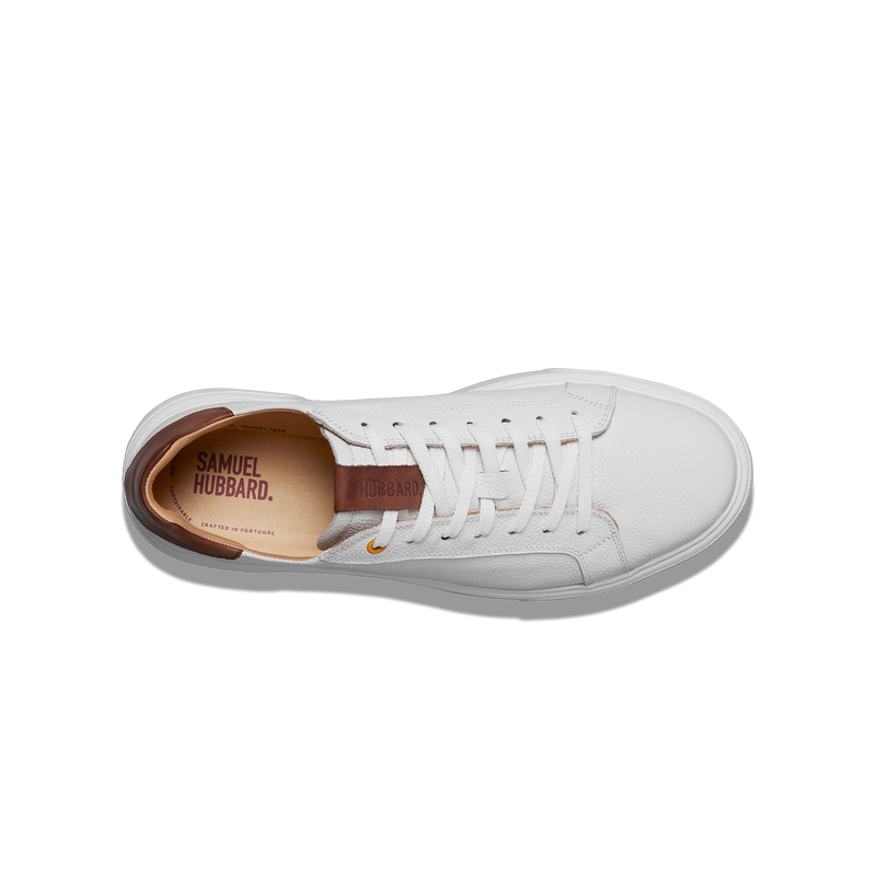 MEN'S SUNSET SNEAKER 2.0-White Leather | Samuel Hubbard