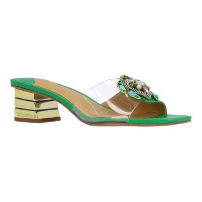 TORTI-CLEAR/GREEN VINYL/PATENT | J Renee