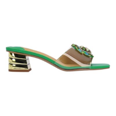 TORTI-CLEAR/GREEN VINYL/PATENT | J Renee