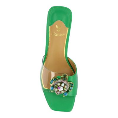 TORTI-CLEAR/GREEN VINYL/PATENT | J Renee