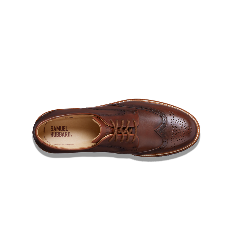 Men's Tipping Point Oxford-Cognac Leather | Samuel Hubbard
