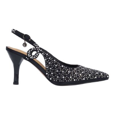 VIVIENE-BLACK/CLEAR OMBRE SATIN/STONES | J Renee