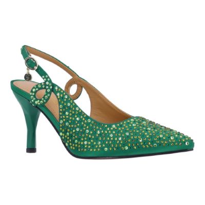 VIVIENE-EMERALD GREEN OMBRE SATIN/STONE| J Renee