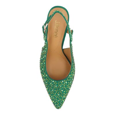 VIVIENE-EMERALD GREEN OMBRE SATIN/STONE| J Renee