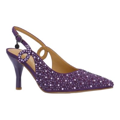 VIVIENE-PURPLE OMBRE SATIN/STONES | J Renee