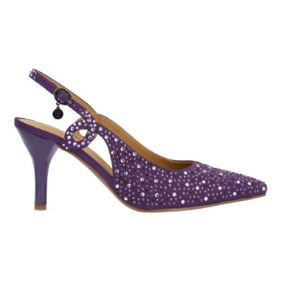 VIVIENE-PURPLE OMBRE SATIN/STONES | J Renee