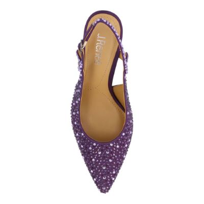 VIVIENE-PURPLE OMBRE SATIN/STONES | J Renee