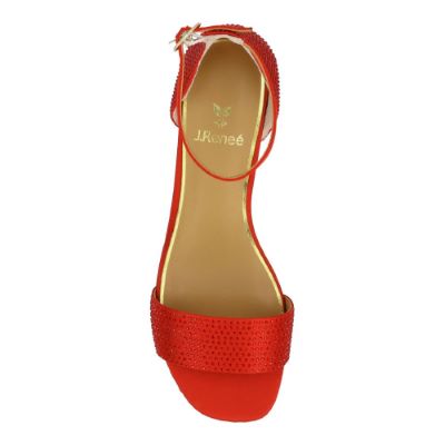 WINSLEY-RED SATIN/RHINESTONES | J Renee