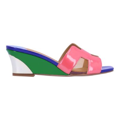 ZAHRA-PINK/ORANGE/BLUE PATENT| J Renee