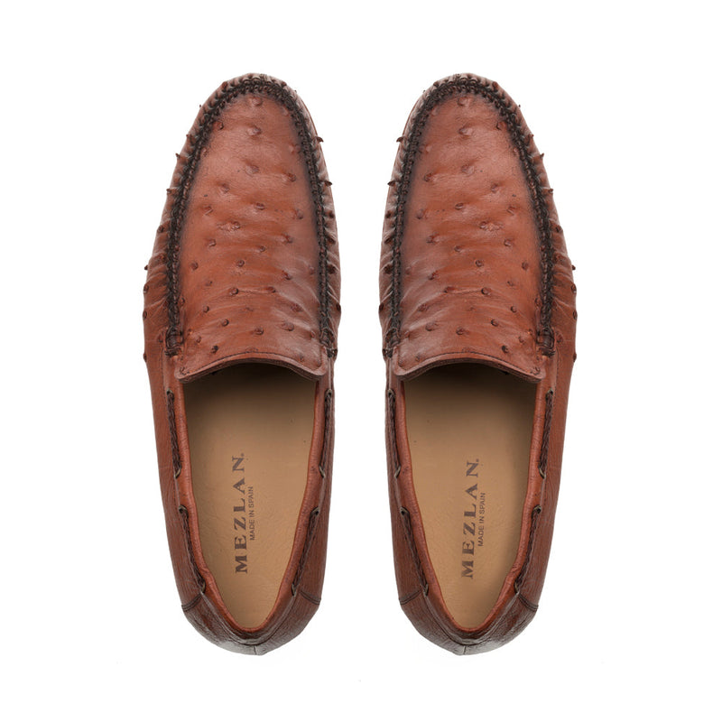 Genuine Ostrich Moccasin Slip On |Mezlan