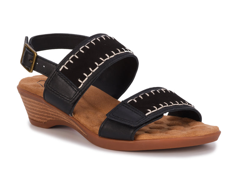 KATERI-Black Leather/Suede | Ros Hommerson