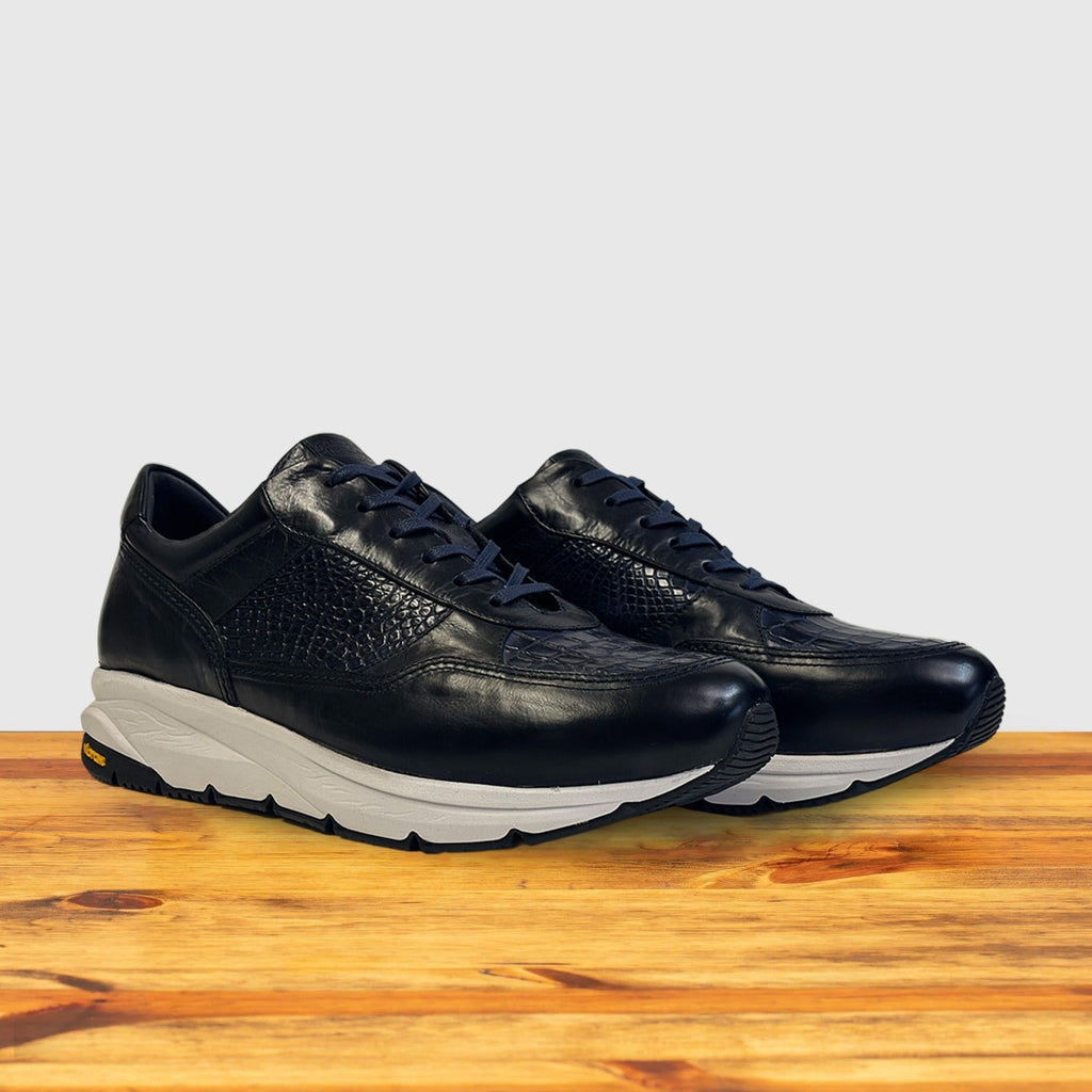 Calzoleria Toscana Caiano Crocodile Dip-Dyed Sneaker | Toscana