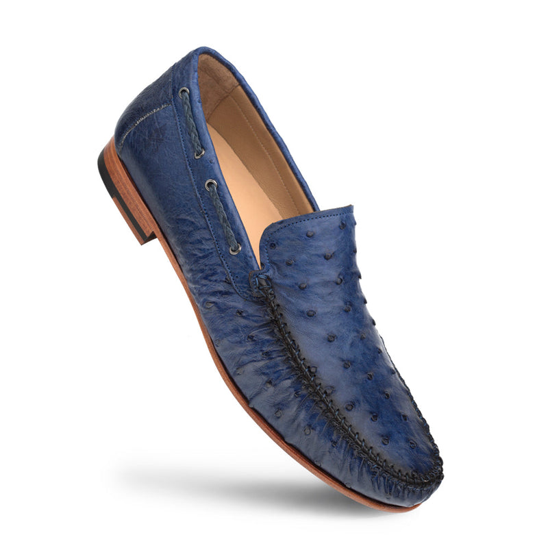 Genuine Ostrich Moccasin Slip On |Mezlan