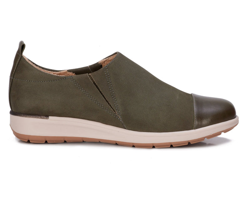 Ozzie-Olive Nubuck Leather | ROS HOMMERSON