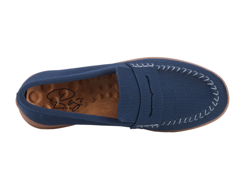 Ginny-Navy Knit Fabric | Ros Hommerson