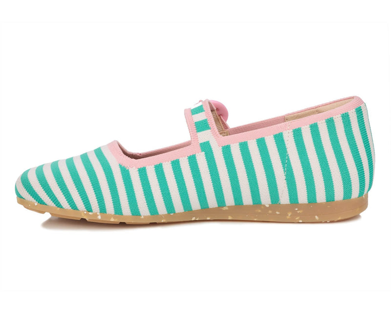 Naomi-Green Stripe Multi Knit | Ros Hommerson