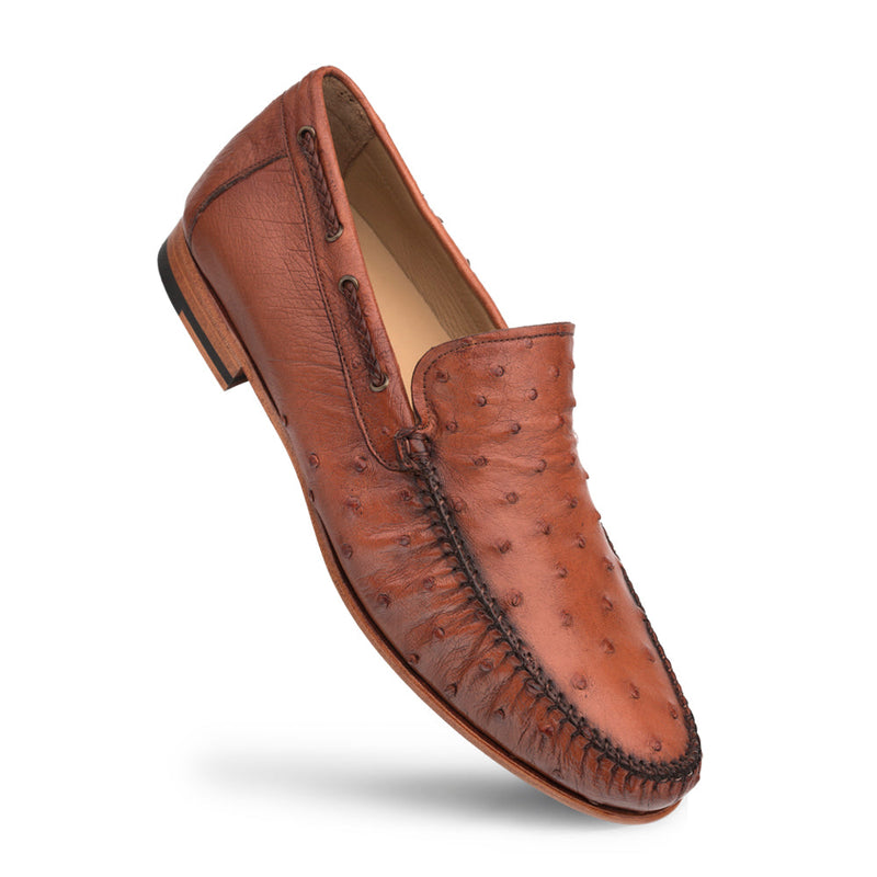 Genuine Ostrich Moccasin Slip On |Mezlan