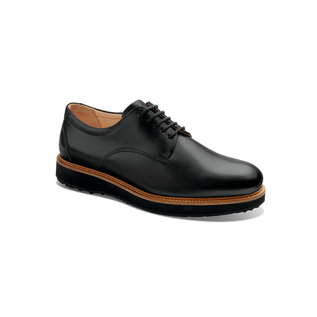 Men's Rainy Day Founder Oxford-Black Leather | Samuel Hubbard