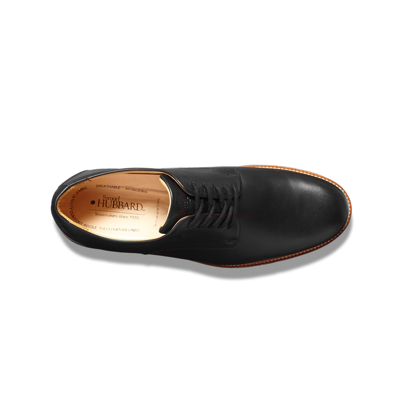 Men's Rainy Day Founder Oxford-Black Leather | Samuel Hubbard