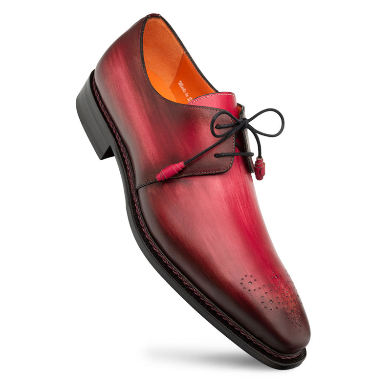 PRINCIPE PATINA LEATHER DERBY- Burgundy | Mezlan