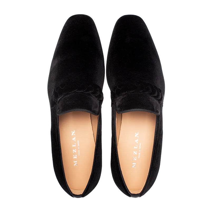 Prima Velvet Slip On-Black | Mezlan