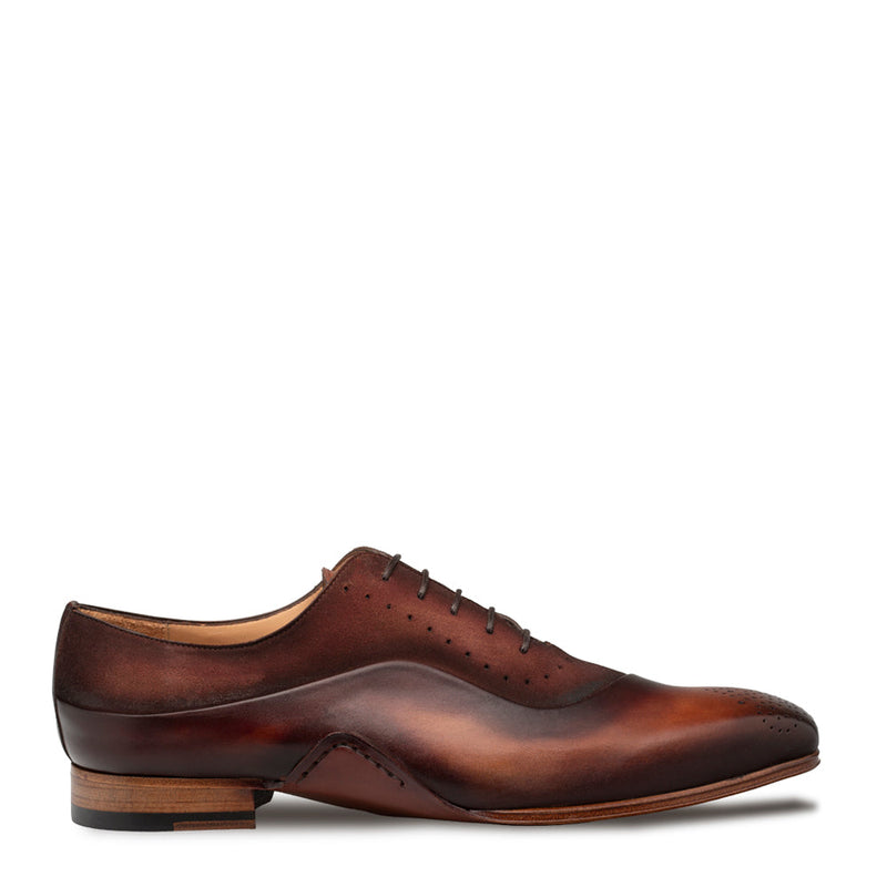 AFFARI MEDALLION TOE OXFORD-Cognac Rust/Sport | Mezlan