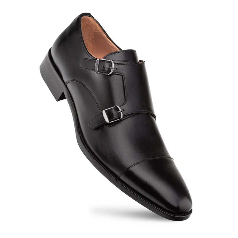 Actore Double Monk Strap-Black | Mezlan