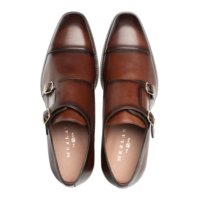 Actore Double Monk Strap-Chocolate | Mezlan