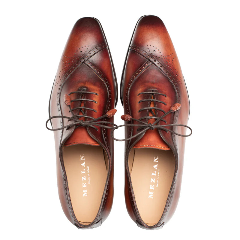 Gasset Wing Tip Oxford-Cognac Rust | Mezlan