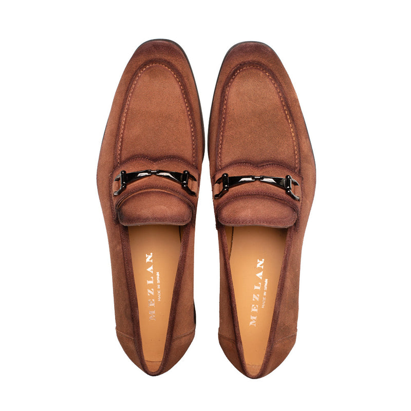 Bracco Suede Ornament Loafer-Tan | Mezlan