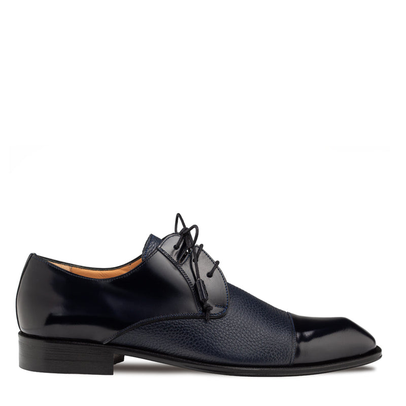 Capello Hi-Shine/Calf Derby-Blue | Mezlan