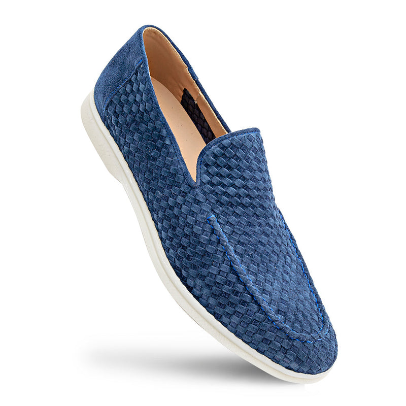 Sanlucar Woven Suede Moccasin | Mezlan