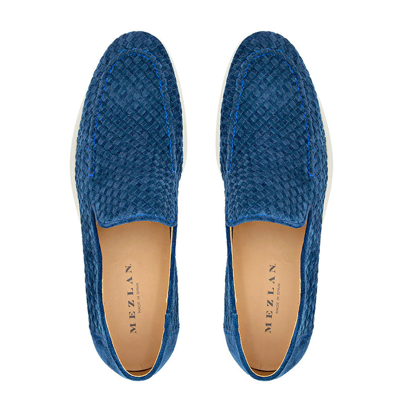 Sanlucar Woven Suede Moccasin | Mezlan