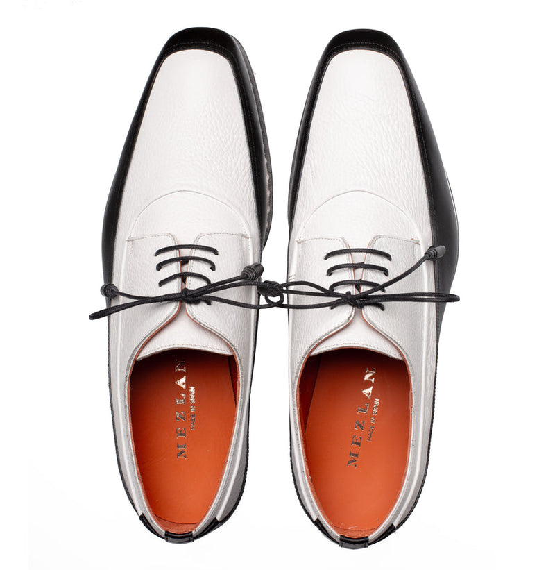 Muro Two Tone Derby-Black/White  | Mezlan