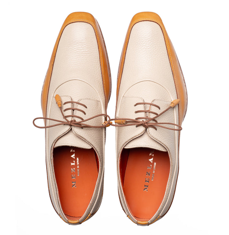 Muro Two Tone Derby-Camel/Bone | Mezlan