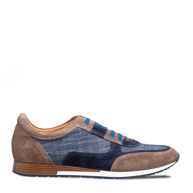Caleta Suede/Linen Sneaker | Mezlan