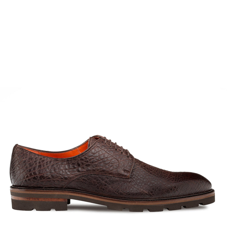 Aspen Pebbled Leather Derby-Brown | Mezlan