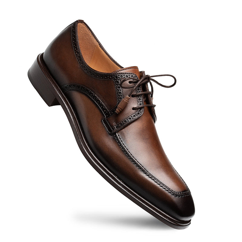 Hatley Patina Calf Derby-Chocolate  | Mezlan